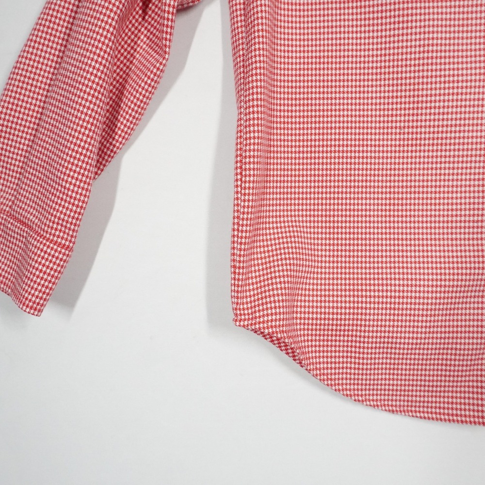 VTG Kelly's Kids Red White Gingham Button Down Shirt Long Sleeve Size‎ L 10-12 - Picture 3 of 9